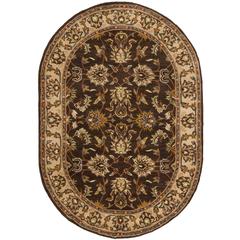 HERITAGE, BROWN / IVORY, 4'-6" X 6'-6" Oval, Area Rug, HG912A-5OV