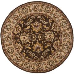 HERITAGE, BROWN / IVORY, 6' X 6' Round, Area Rug, HG912A-6R