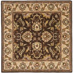 HERITAGE, BROWN / IVORY, 6' X 6' Square, Area Rug