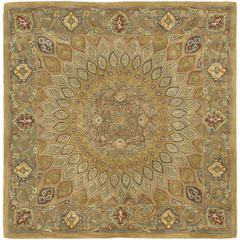 HERITAGE, LIGHT BROWN / GREY, 6' X 6' Square, Area Rug