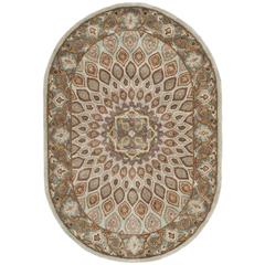 HERITAGE, BLUE / GREY, 4'-6" X 6'-6" Oval, Area Rug