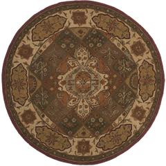 HERITAGE, RUST / IVORY, 6' X 6' Round, Area Rug