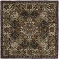 HERITAGE, RUST / IVORY, 6' X 6' Square, Area Rug