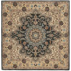 HERITAGE, CREME / BLACK, 6' X 6' Square, Area Rug