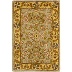 HERITAGE, GREY / GOLD, 2' X 3', Area Rug