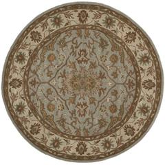 HERITAGE, LIGHT BLUE / IVORY, 6' X 6' Round, Area Rug, HG937A-6R