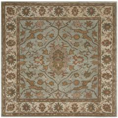 HERITAGE, LIGHT BLUE / IVORY, 6' X 6' Square, Area Rug, HG937A-6SQ