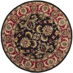 HERITAGE, CHOCOLATE / RED, 6' X 6' Round, Area Rug