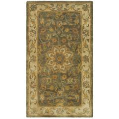 HERITAGE, GREEN / TAUPE, 2'-3" X 4', Area Rug