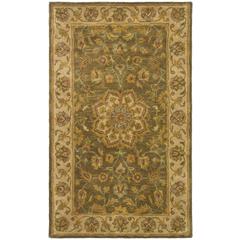 HERITAGE, GREEN / TAUPE, 3' X 5', Area Rug