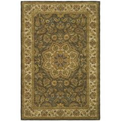 HERITAGE, GREEN / TAUPE, 6' X 9', Area Rug