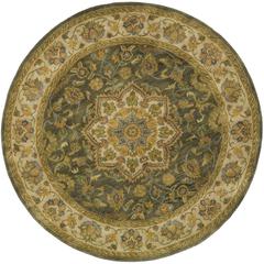 HERITAGE, GREEN / TAUPE, 6' X 6' Round, Area Rug
