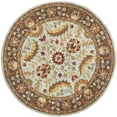 HERITAGE, BLUE / BROWN, 6' X 6' Round, Area Rug, HG962A-6R