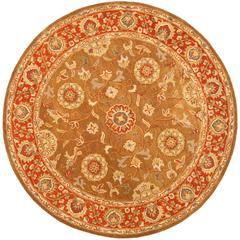 HERITAGE, BEIGE / RUST, 6' X 6' Round, Area Rug