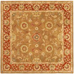 HERITAGE, BEIGE / RUST, 6' X 6' Square, Area Rug