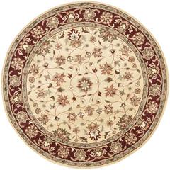 HERITAGE, IVORY / RED, 6' X 6' Round, Area Rug