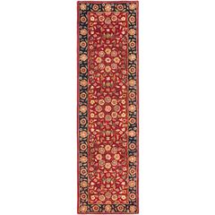 HERITAGE, RED / NAVY, 2'-3" X 8', Area Rug