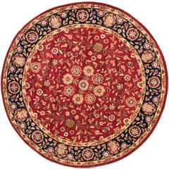 HERITAGE, RED / NAVY, 6' X 6' Round, Area Rug