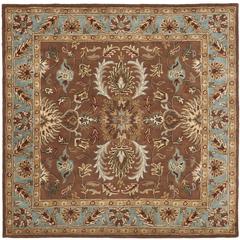 HERITAGE, BROWN / BLUE, 6' X 6' Square, Area Rug, HG968A-6SQ