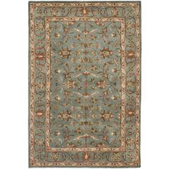 HERITAGE, BLUE / BLUE, 4' X 6', Area Rug