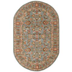 HERITAGE, BLUE / BLUE, 5' X 8' Oval, Area Rug