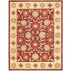 HERITAGE, RED / BEIGE, 7'-6" X 9'-6", Area Rug