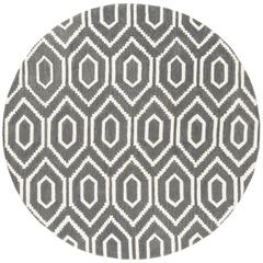 HIMALAYA, DARK GREY / IVORY, 6' X 6' Round, Area Rug, HIM902F-6R