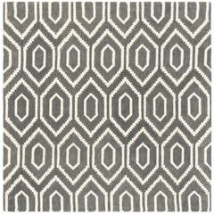 HIMALAYA, DARK GREY / IVORY, 6' X 6' Square, Area Rug, HIM902F-6SQ