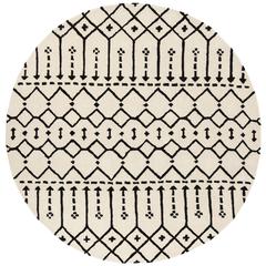 HIMALAYA, IVORY / BLACK, 6' X 6' Round, Area Rug