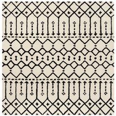 HIMALAYA, IVORY / BLACK, 6' X 6' Square, Area Rug