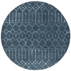 HIMALAYA, NAVY / SILVER, 6' X 6' Round, Area Rug, HIM903N-6R