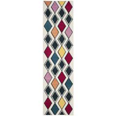 HOLLYWOOD, IVORY / PEACOCK BLUE, 2'-3" X 8', Area Rug, HLW704B-28