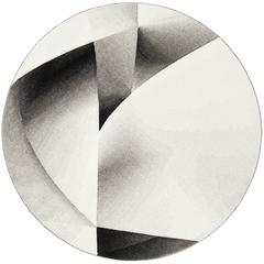 HOLLYWOOD, GREY / DARK GREY, 5'-3" X 5'-3" Round, Area Rug, HLW713G-5R
