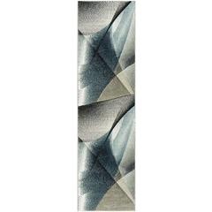 HOLLYWOOD, GREY / TEAL, 2'-3" X 10', Area Rug, HLW715D-210