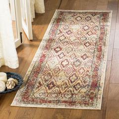 HARMONY, CREAM / ROSE, 2'-2" X 7', Area Rug