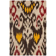 IKAT, BEIGE / BROWN, 2' X 3', Area Rug