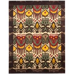 IKAT, CREME / BROWN, 8' X 10', Area Rug
