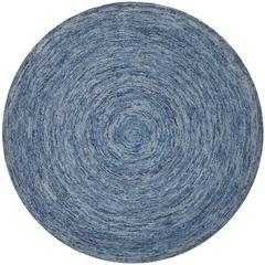 IKAT, DARK BLUE / MULTI, 6' X 6' Round, Area Rug