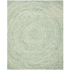 IKAT, IVORY / BLUE, 8' X 10', Area Rug