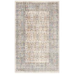 ILLUSION, CREAM / LIGHT BLUE, 3' X 5', Area Rug