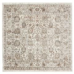 ILLUSION, CREAM / LIGHT BROWN, 4' X 4' Square, Area Rug