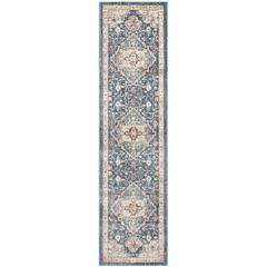 ILLUSION, BLUE / PURPLE, 2'-3" X 8', Area Rug