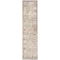 ILLUSION, LIGHT GREY / CREAM, 2'-3" X 8', Area Rug, ILL708L-28