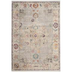 ILLUSION, LIGHT GREY / CREAM, 4' X 6', Area Rug, ILL708L-4