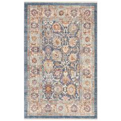 ILLUSION, BLUE / CREME, 3' X 5', Area Rug