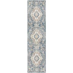 ILLUSION, CREAM / BLUE, 2'-3" X 8', Area Rug