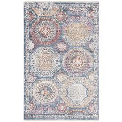 ILLUSION, BLUE / BEIGE, 3' X 5', Area Rug