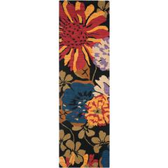 JARDIN, BLACK / MULTI, 2'-3" X 8', Area Rug, JAR321A-28