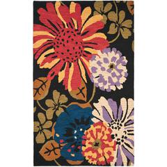 JARDIN, BLACK / MULTI, 5' X 8', Area Rug, JAR321A-5