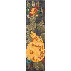 JARDIN, BLACK / MULTI, 2'-3" X 8', Area Rug, JAR323A-28